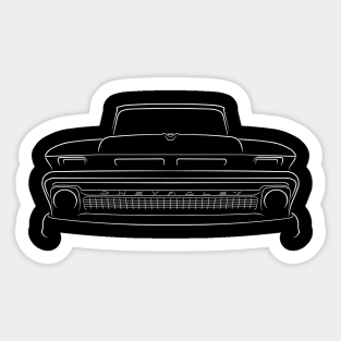 1965 Chevy C-10 Pickup - front stencil, white Sticker